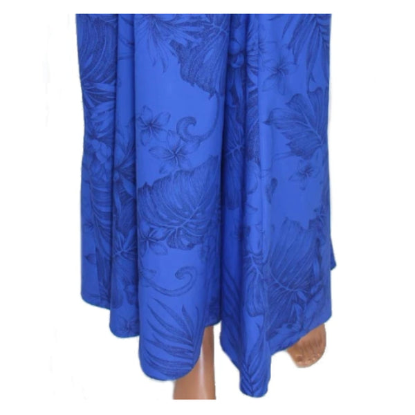 Royal Blue on Blue Hawaiian Print Dress
