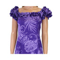 Purple Hawaiian Print Dress