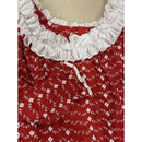 Red Muumuu Dress with White Lace Trim | Eyelet Red 6303-5