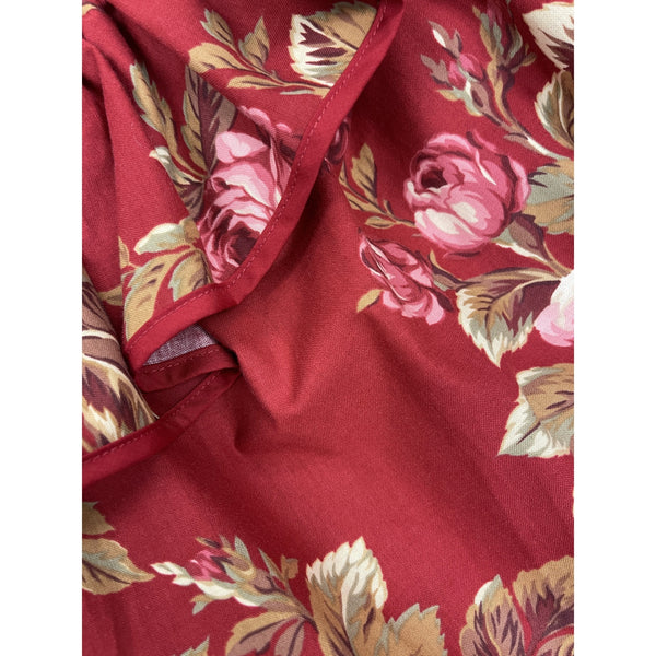 Floral Print Red Hawaiian Muumuu Dress | Red 8631
