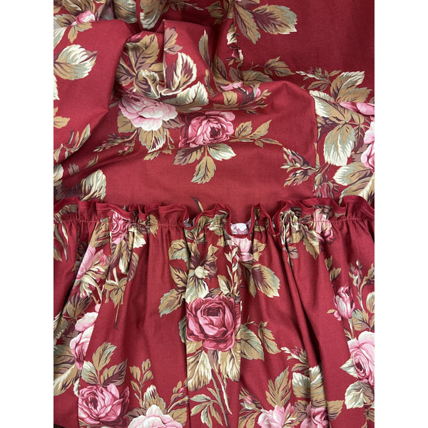 Floral Print Red Hawaiian Muumuu Dress | Red 8631