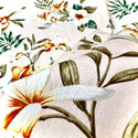 Elegant Hibiscus & Orchid Hawaiian Fabric | Beige Off White 0223 WHT-0001C