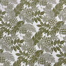 Green Pineapple & Leaves | Beige-1