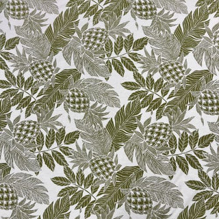 Green Pineapple & Leaves | Beige 0223 WHT-0011C