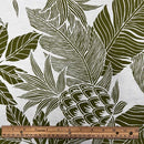 Green Pineapple & Leaves | Beige-2