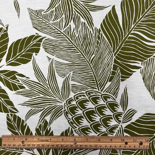 Green Pineapple & Leaves | Beige - 0