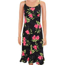 Spaghetti Strap Summer Floral Print Dress-2
