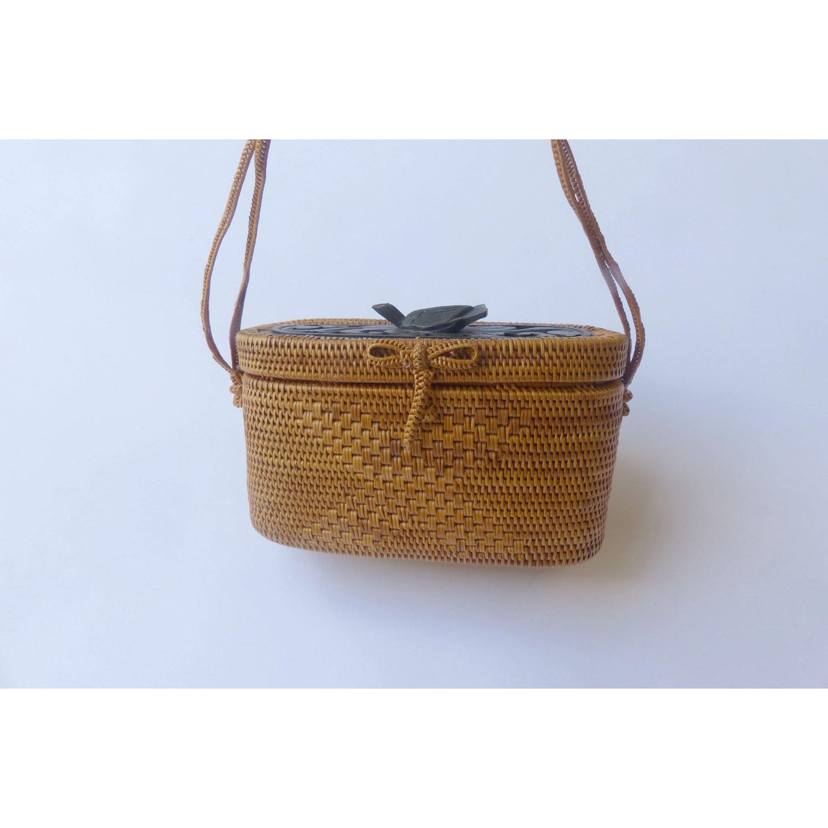 Decorated Wicker Basket Bag - Muumuu Outlet