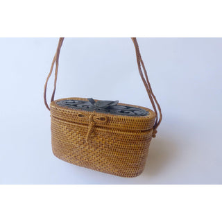 Decorated Wicker Basket Bag - Muumuu Outlet