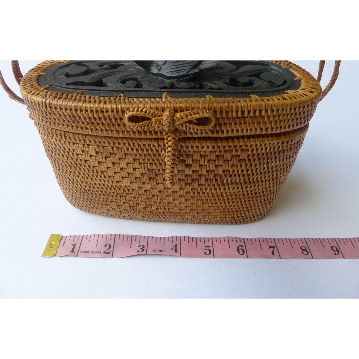 Decorated Wicker Basket Bag - Muumuu Outlet