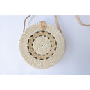 White Braided Round Ata Bag - Muumuu Outlet
