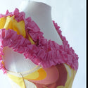 Pink Baby Ruffle Yellow Swirl Hawaiian Dress - Muumuu Outlet