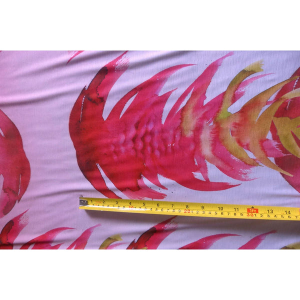Knit Jersey Hawaiian Fabric | Pink - Muumuu Outlet