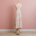 Floral Print Wrap Dress | Beige Pink - Muumuu Outlet