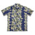 Leafy Panel Print Work Hawaiian Shirt | Blue, Green - Muumuu Outlet