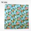 Diamond Head and Hibiscus Vintage Feeling Gift Wrapping Fabric-Blue