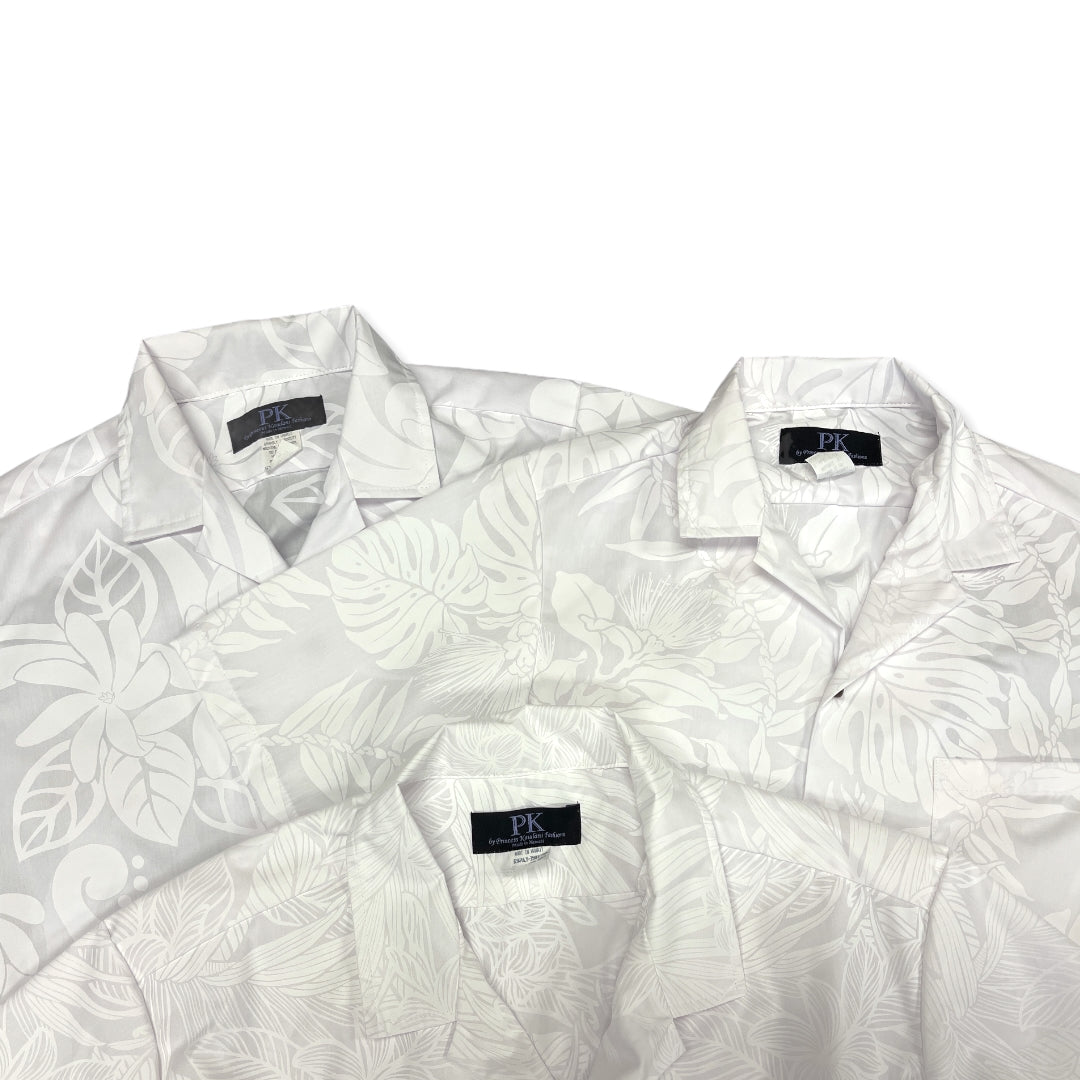 White Hawaiian Shirts | Plumeria Flower