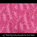 Gorgeous Pink Lei Hawaiian Flower Print Fabric