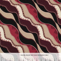Modern Hawaiian Tribal Print Rayon Fabric | Blue and Black Wave Design BLU-0003RP