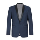 Slim Fit Shawl Collar Tuxedo Jacket and Pant 2 pc Set | Navy-6