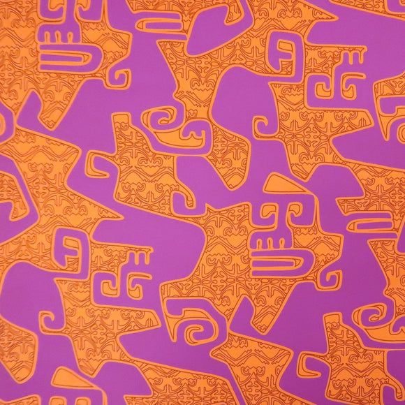 Tahitian Face Print Fabric Gift Wrap | Eco Wrapping Cloth & Bandanna| SMALL - Muumuu Outlet