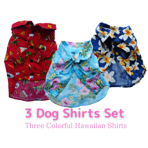 3 Dog Shirts Package Set | 3 Colorful Variety Set