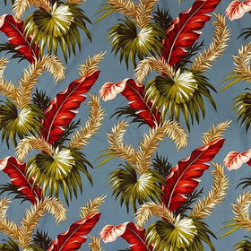 Elegant Tropical Leaf Paradise | Blue grey