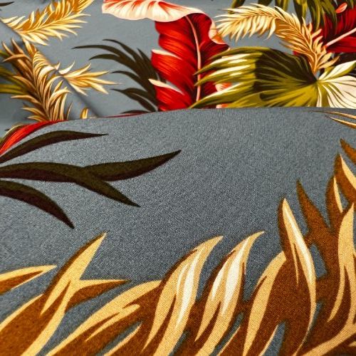 Elegant Tropical Leaf Paradise | Blue grey