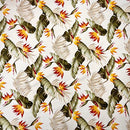 Birds of paradise & Palm Leaf | Beige Off White-1
