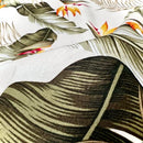 Birds of paradise & Palm Leaf | Beige Off White-3
