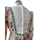 Red Floral Print Lace Trim Vintage Style Long Sleeve Hawaiian Dress 6761/750-5