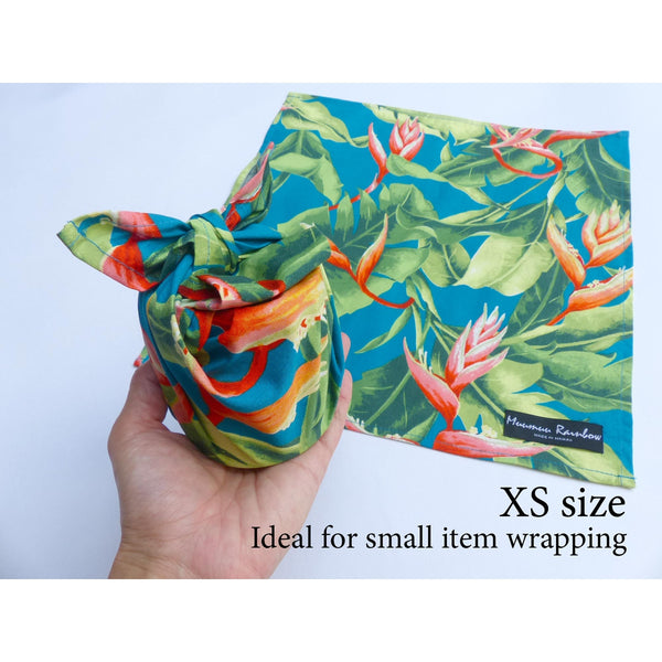 Gift Wrap Furoshiki | Eco Wrapping Cloth Birds of Paradise Floral Print | Small-Large
