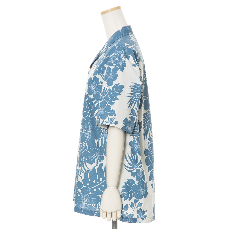 Blue Hibiscus Hawaiian Shirt | Blue - Muumuu Outlet