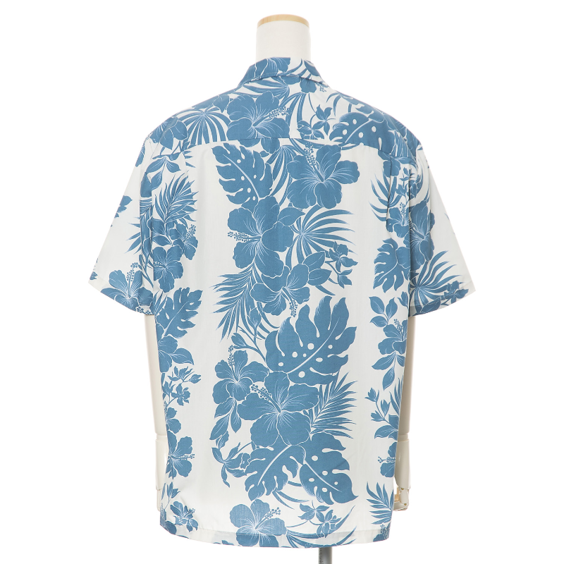 Blue Hibiscus Hawaiian Shirt | Blue - Muumuu Outlet