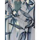 Chinese Style Blue Bamboo Rayon Dress with Mandarin Collar 2004-6