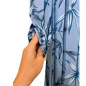 Chinese Style Blue Bamboo Rayon Dress with Mandarin Collar 2004