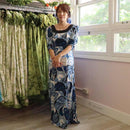Wave Design Hawaiian Dress - Muumuu Outlet