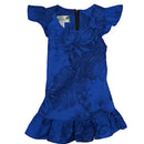 Girl's Hawaiian Dress (Royal Blue /  Purple)-2