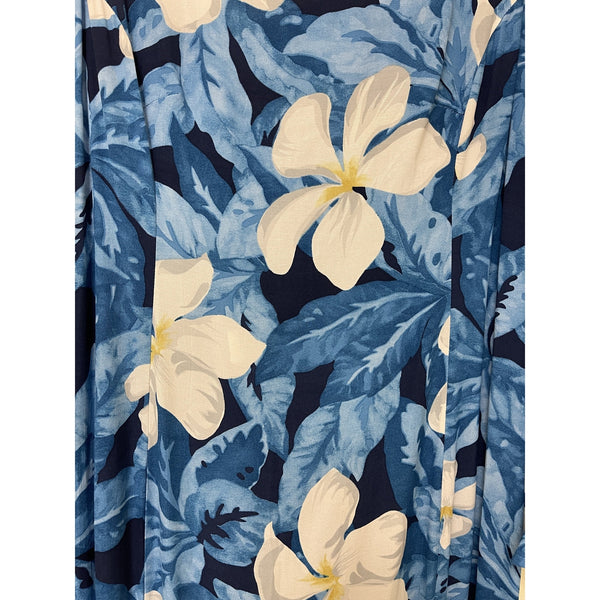 Plumeria Blue Long Dress