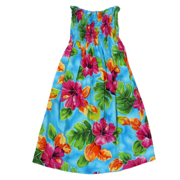 Tube Top Pull-on Styling Girl's Hawaiian Dress