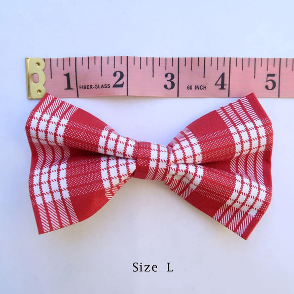 Blue Palaka Plaid Print Dog's Bow Tie - Muumuu Outlet