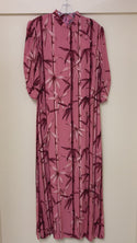 Pink Bamboo Print Dress