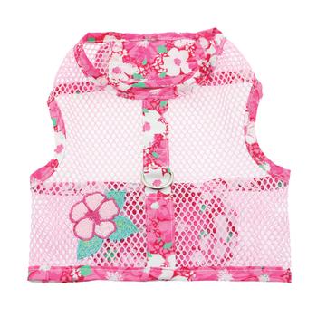 Dog Mesh Harness with Hibiscus | Pink - Muumuu Outlet