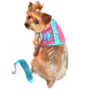 Dog Harness | Hibiscus Sandal | Blue & Pink - Muumuu Outlet