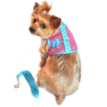 Dog Harness | Hibiscus Sandal | Blue & Pink - Muumuu Outlet