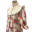 Red and Blue Tulip Prints White Muumuu 8221-2