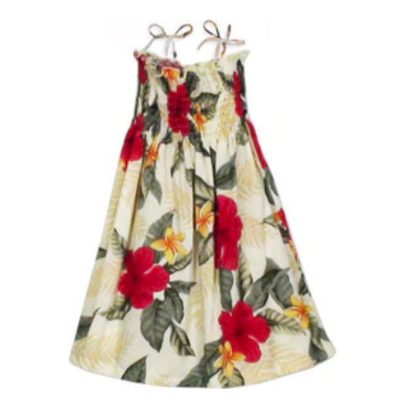 Tube Top Pull-on Styling Girl's Hawaiian Dress