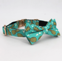 Green Pineapple Bow Tie for Dog | Pet Collar, Leash, Tie 3Pc Set | Green - Muumuu Outlet