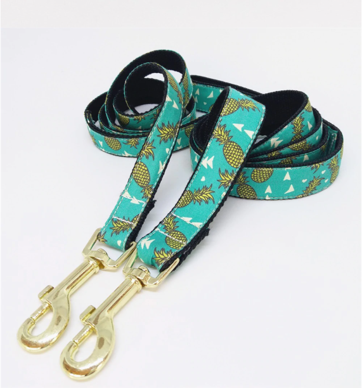 Green Pineapple Bow Tie for Dog | Pet Collar, Leash, Tie 3Pc Set | Green - Muumuu Outlet