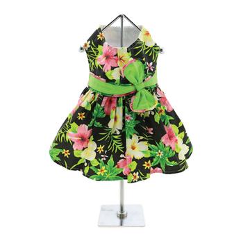 Hawaiian Dress for Dog | Black Floral Dress - Muumuu Outlet